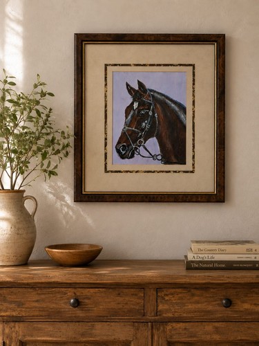 Original acryl pferd portrait - original,