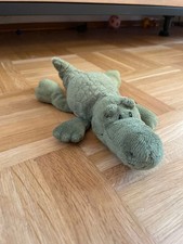 NICI Plüsch Krokodil grün  liegend  23cm Kuscheltier Stofftier #23