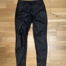 Damen Leggings Leder Optik