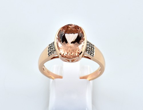 Ring morganit diamant - morganit,