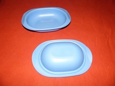 Tupperware Ultra Plus 1,5 + 1 L oval Kasserolle Bräter Backform mit Deckel  blau