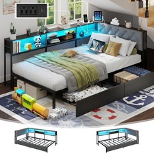Twin corner bed - frame, with