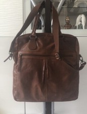 SANSIBAR Damen Echteleder Tasche Handtasche Schulter Tasche in guten Zustand 