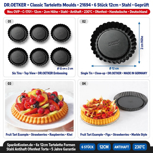 Oetker 6er set torteletts - dr.,