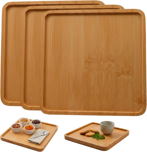 Stück set holzteller - 3,