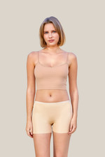 Damen Top kurz mit Spitze in