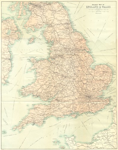 England eisenbahnkarte - england.,