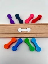 10 x Verbinder/Adapter für Brio Ikea & universal Holzschienen Eisenbahn Farbwahl