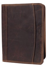 Schreibmappe Greenburry Vintage Leder A4 braun Vertretermappe 33 5x26x2 5cm Deko