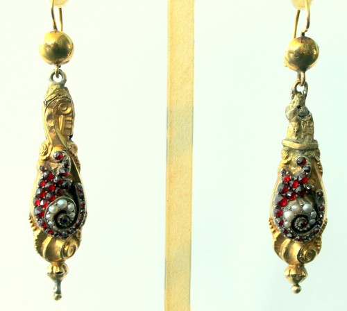 Antike biedermeier ohrhänger - biedermeier,