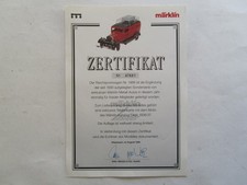 Märklin 1989 - Zertifikat für Reichspostwagen  - Nr. 47681