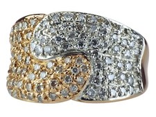 Yin & Yang 14 K  585 Gelb Gold 1,0 ct Brillanten Damen Ring!