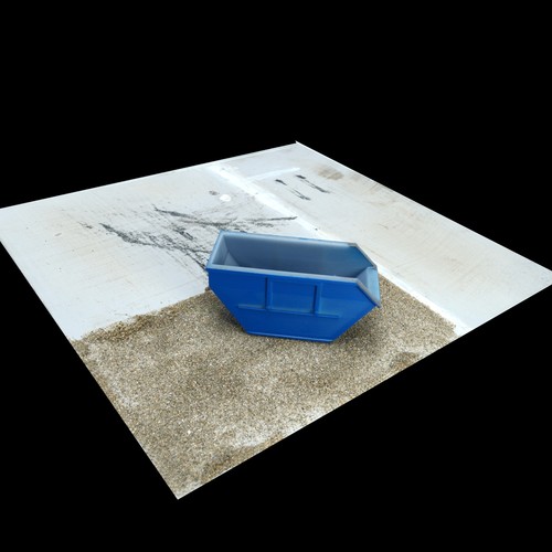 Spur absetzcontainer blau - h0,