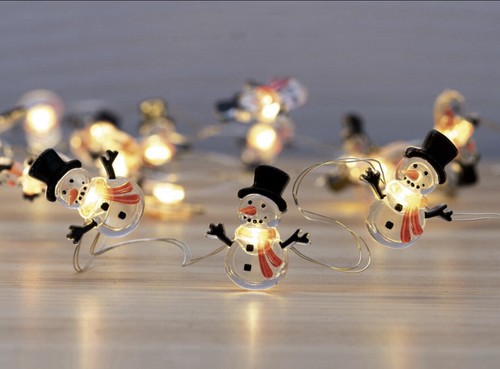 Led schneemann lichterkette - led,