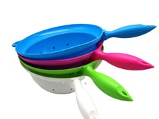 Seiher Sieb Obst - Gemüsesieb Kunststoff mit Griff 22 cm Ø mitte 11 cm tief