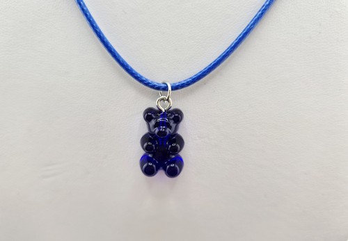 Blaue kordelkette halskette - kordelkette,