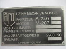 Typenschild Schild Oldtimer