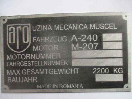 Typenschild schild oldtimer - typenschild,