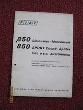 Werstatthandbuch   Fiat 850 Limosine Sport Coupe Spider