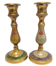 Zwei Kerzenhalter Messing