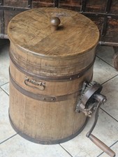 großes altes Butterfass antik Buttermaschine Fass Eiche super als Beistelltisch