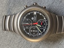 TITANIUM Uhr KING QUARTZ Chronograph Reg. Nr. 2-1901LD Benötigt Neue Batterie