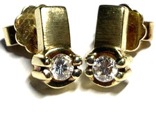 1.480.-€ - ZUM GOLDWERT / MATERIALWERT: 0,40CT BRILLANT-OHRSTECKER 585 GOLD 14KT