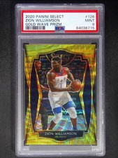 2020-21 Panini Select Zion Williamson #126 Premier Gold Wave PSA 9