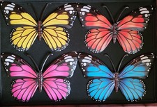 4er SET DEKO SCHMETTERLINGE