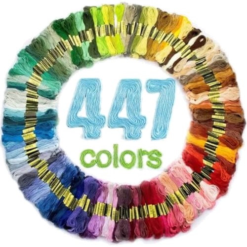 Stickgarn regenbogenfarben 447 - stickgarn,