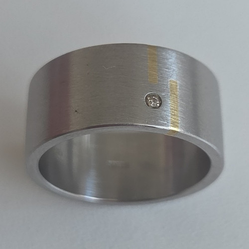 Breiter bandring silber - in,