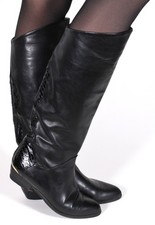 Damenstiefel Lederstiefel Leder Vintage Elegant Stiefel Brunella 36