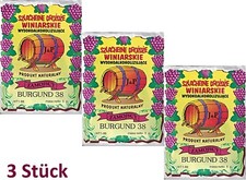 3 X Weinhefe BURGUND 38 für Rotweine 100% natürlisches Produkt Hefe Zamojscy