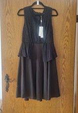 Kleid Spitze Schößchen M 38