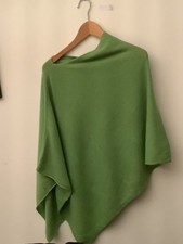 Poncho grün, Feinstrick