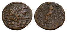 SYRIEN, Antiochia. Bürgerausgabe. Æ 18mm 7,1g Kaiserschnitt Ära (48/7 v. Chr.) Kopf des Zeus