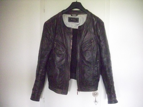 Lederjacke damen bikerstil - lederjacke,