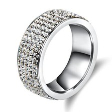Damen Ring Silber Edelstahl