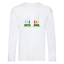 Nette und böse Patienten | Spritze | Nadel | Arzt | Doktor Long Sleeve Weiß