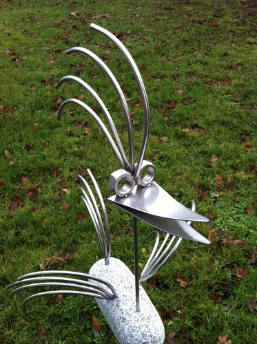 Edelstahl vogel garten - edelstahl,