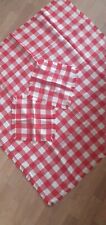 Tischdecke und Deckchen Set MI CASA rot weiss Kariert Küche Garten Deko 