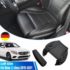Für Benz C-Klasse W205 C250 C350 2015-2021 Fahrer Unten Sitzbezug Leder Schwarz