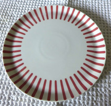 MELITTA ZÜRICH Streifen ROT Kuchenteller 19,5cm 5-19 TOP/12 da/Frühstücksteller