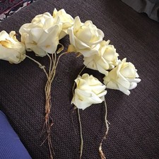8 Stück gelbe Rose, künstliche Blume, Tischdeko Gesteck. Ähnlich Stoff DIY