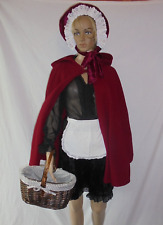 Karneval Kostüm Märchen Rotkäppchen komplett Wollumhang Größe M Unikat