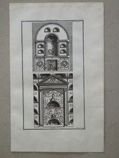 Sepulcre röm. Grabmal Kolumbarium Ornamente Baukunst Montfaucon Kupferstich 1722