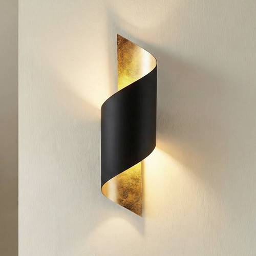 Lindby wandlampe schwarz gold - lindby,