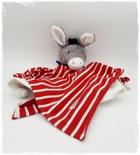 *•. Käthe Kruse - 2-lagiges Schmusetuch Esel Tomato - rot weiß - 38 cm - TOP .•*