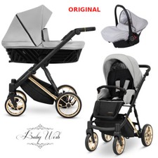 KUNERT IVENTO PREMIUM GOLDRAHMEN KINDERWAGEN 3in1 KINDERWAGEN + KINDERWAGEN + AUTOSITZ