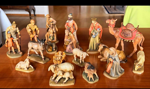 Holz krippenfiguren figurenset - holz,